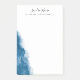 Notas Post-it® Nombre personalizado de color azul oscuro