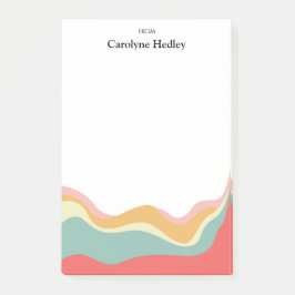 Notas Post-it® Nombre personalizado de estilo retro