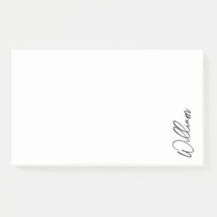 Notas Post-it® Nombre personalizado de guión moderno