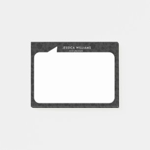 Notas Post-it® Nombre personalizado de la burbuja de charla en bl