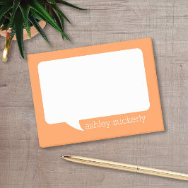 Notas Post-it® Nombre personalizado de la burbuja de comentarios 