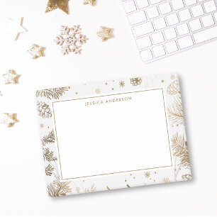 Notas Post-it® Nombre personalizado de la filial de Navidades de