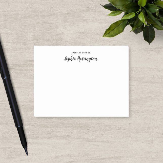 Notas Post-it® Nombre personalizado de la máquina de escribir y d (Subido por el creador)