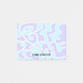 Notas Post-it® Nombre personalizado de lavanda azul retro diverti