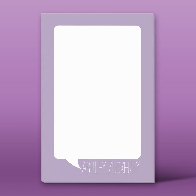 Notas Post-it® Nombre personalizado de Lavanda y burbuja de charl (Custom Post-it Notepad)