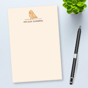 Notas Post-it® Nombre personalizado de pájaro de loro cúcido