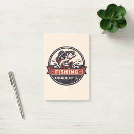 Notas Post-it® Nombre Personalizado de Pesca
