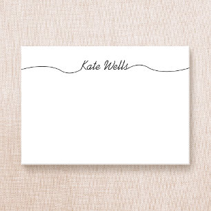 Notas Post-it® Nombre personalizado de script simple