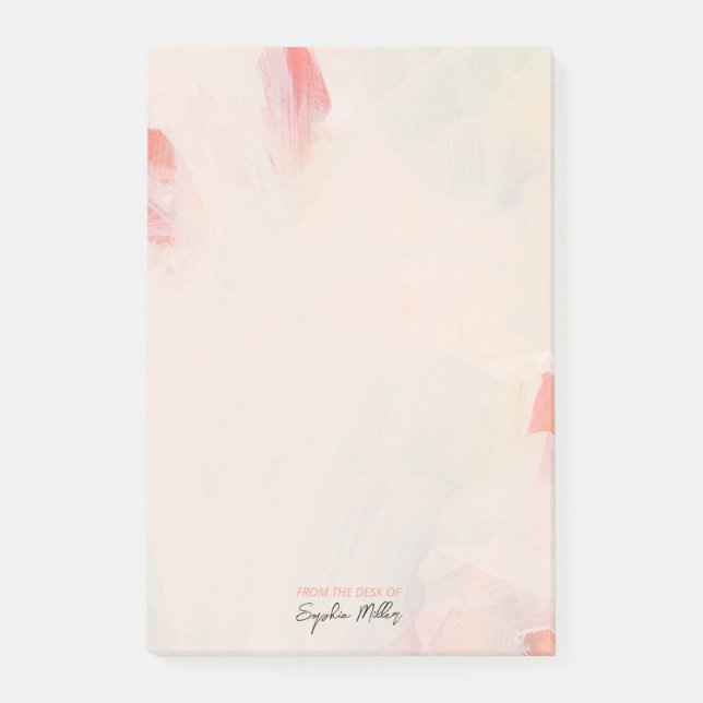 Notas Post-it® Nombre personalizado del arte del resumen de la fl (Anverso)