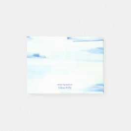 Notas Post-it® Nombre personalizado del arte del resumen del océa