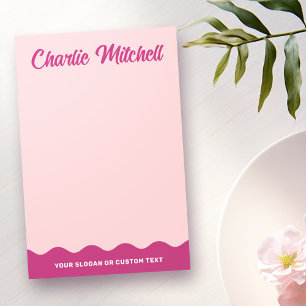 Notas Post-it® Nombre personalizado del borde ondulado de texto r