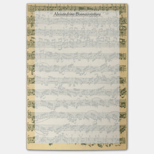 Notas Post-it® Nombre personalizado del manuscrito de Bach Chacon