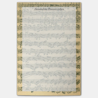 Notas Post-it® Nombre personalizado del manuscrito de Bach Chacon