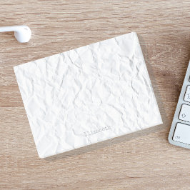 Notas Post-it® Nombre personalizado en papel falso arrugado