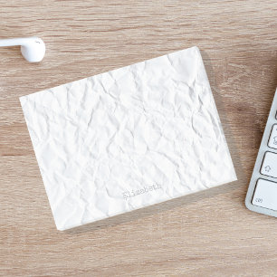 Notas Post-it® Nombre personalizado en papel falso arrugado