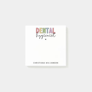 Notas Post-it® Nombre personalizado Higienista dental Regalos RDH