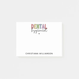 Notas Post-it® Nombre personalizado Higienista dental Regalos RDH