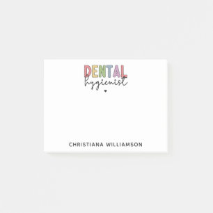 Notas Post-it® Nombre personalizado Higienista dental Regalos RDH