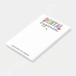 Notas Post-it® Nombre personalizado Higienista dental Regalos RDH
