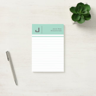 Notas Post-it® Nombre personalizado Limpiar básico Minimalista si