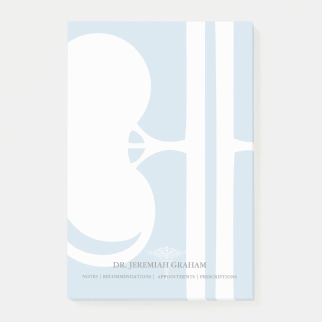 Notas Post-it® Nombre personalizado médico del riñón del (Anverso)