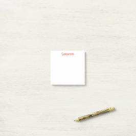 Notas Post-it® Nombre personalizado minimalista con monograma