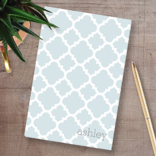 Notas Post-it® Nombre personalizado modelo azul claro de