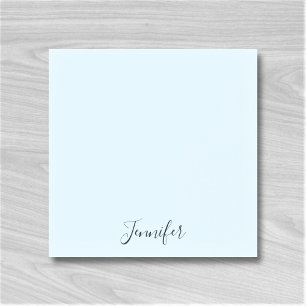 Notas Post-it® Nombre personalizado Pastel Blue Personalized Post