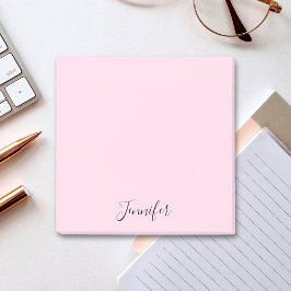 Notas Post-it® Nombre personalizado Pastel rosa personalizado