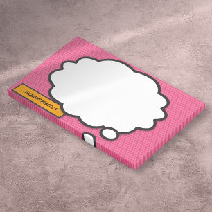 Notas Post-it® Nombre Personalizado Pensar Burbuja Diversión Comi