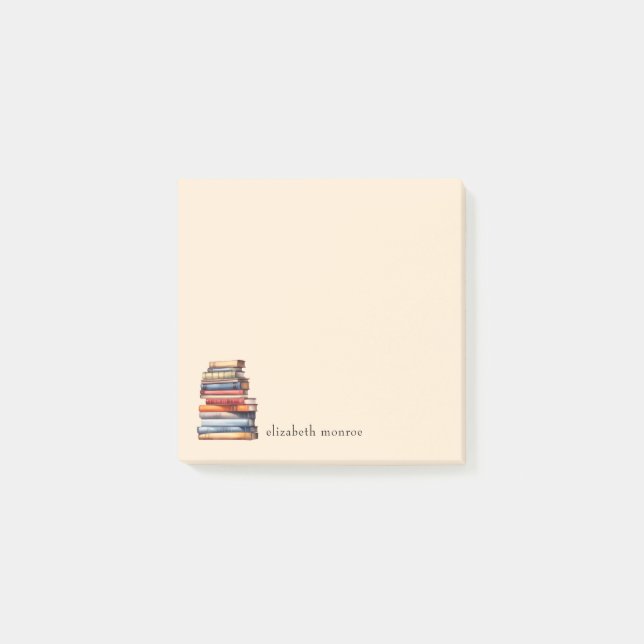 Notas Post-it® Nombre personalizado personalizado libresco (Anverso)