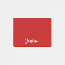 Nombre personalizado plástico diagonal rojo textur