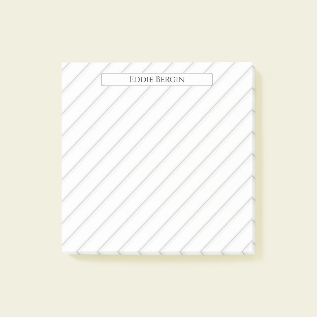 Notas Post-it® Nombre personalizado profesional moderno (Subido por el creador)