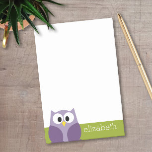 Notas Post-it® Nombre personalizado púrpura y pistachio Personali