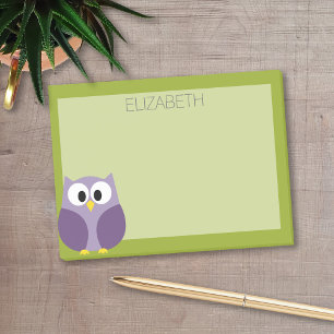 Notas Post-it® Nombre personalizado púrpura y pistachio Personali