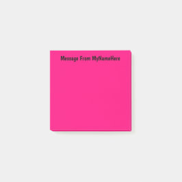 Notas Post-it® Nombre personalizado rosado