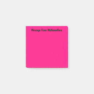 Notas Post-it® Nombre personalizado rosado