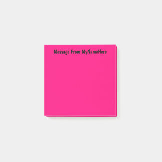 Notas Post-it® Nombre personalizado rosado