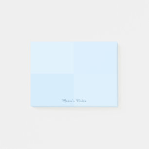 Notas Post-it® Nombre personalizado Sencillas plazas azules moder