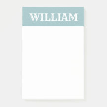 Nombre personalizado simple de bebé azul