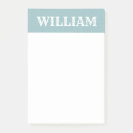 Notas Post-it® Nombre personalizado simple de bebé azul
