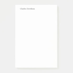 Notas Post-it® Nombre plano Minimalista de tipo clásico profesion