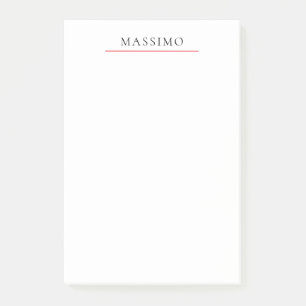 Notas Post-it® Nombre propio decorativo chic sencillo simple negr