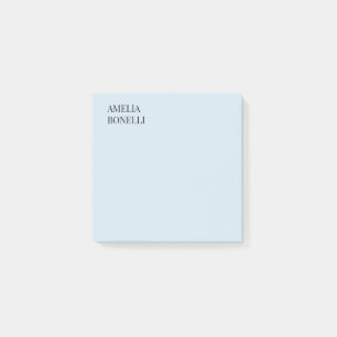 Notas Post-it® Nombre Propio Minimalista Moderno Profesional Azul