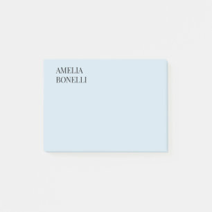 Notas Post-it® Nombre Propio Minimalista Moderno Profesional Azul