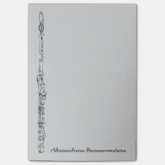 Notas Post-it® Nombre vertical del personalizable del bosquejo de