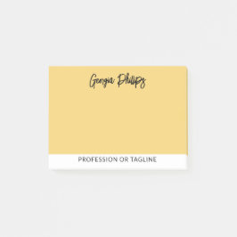 Notas Post-it® Nombre y Profesión Amarillo Suave Moderno Básico