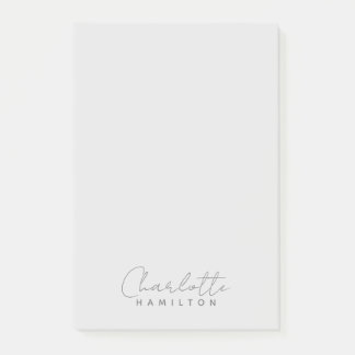 Notas Post-it® Nombres personalizados modernos tonos grises