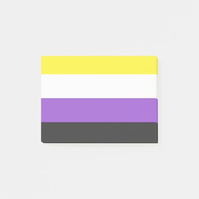Notas Post-it® NonBinary Flag (Anverso)