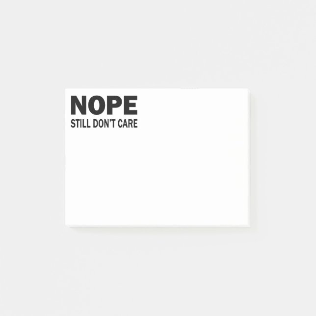 Notas Post-it® Nope todavía no cuida (Anverso)